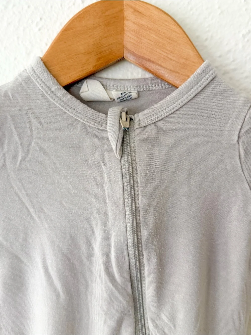 Kyte Baby Silver Grey Bamboo 2-Way Zipper Footed Sleeper